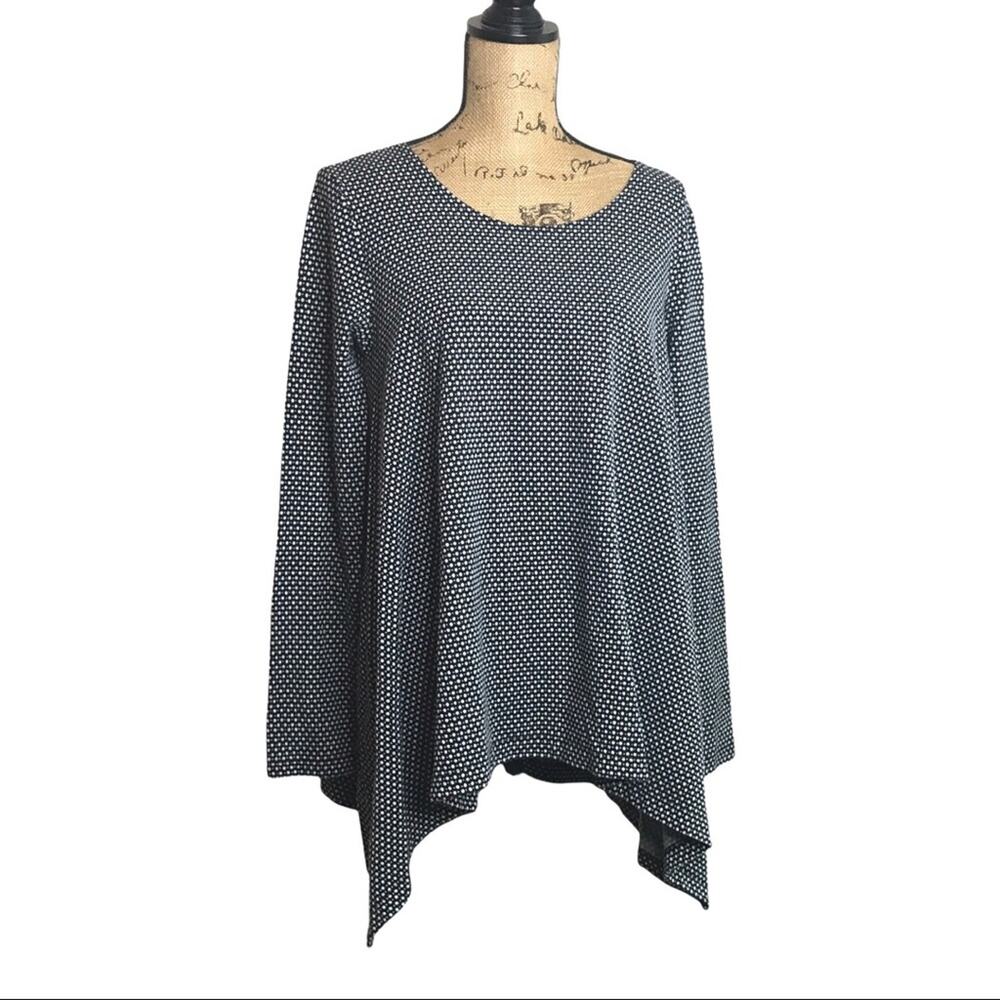 Bryn Walker Size Small Classic Lagenlook Asymmetrical Tunic-Black and White